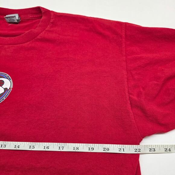 VTG Anchor Blue Surf Beach T Shirt Men XL Original Logo Y2k Stain READ - Picture 10 of 11